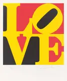 Robert Indiana, Die Deutsche Liebe (Hommage à Documenta), 1997, Farbserigrafie auf Papier