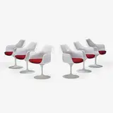 Eero Saarinen, Set of six Tulip swivel armchairs, KnollStudio