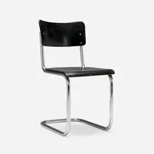 Mart Stam, Chair, model S43, 1932, lacquered wood, chrome-plated steel