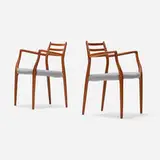 Niels O. Møller, Armchairs model 62, pair