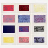 Cathedral and Haystacks sample portfolio by Roy Lichtenstein, 1969, printed paper, lithograph in color, sold Aug 2024