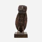 Folk Art, Owl, carved and painted wood