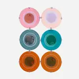 Frances and Michael Higgins, Large rondelays, set of six