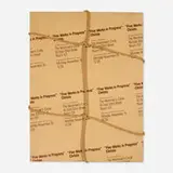 Christo, Five Works in Progress lecture poster, printed and folded paper, rope