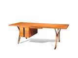 Ico Parisi for Mim, Terni Desk, circa 1960, Indian rosewood, teak and aluminium