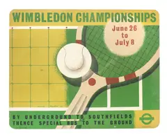 WIMBLEDON CHAMPIONSHIPS by Leonard Appelbee, 1939, offered Nov 2016