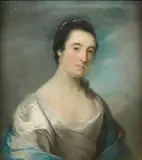 Sir William Beechey, Portrait of a lady in a silk dress, pastel