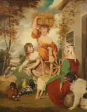 William Redmore Bigg, The Cottager's daughters, oil on canvas
