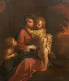 Annibale Carracci, The Madonna and Child with the Infant Saint John the Baptist, oil on canvas