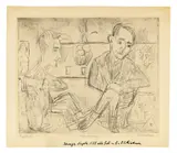 Ernst Ludwig Kirchner, Scherer und Jenny, 1924, Kaltnadel auf Papier