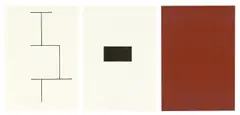 Blinky Palermo, Mappe zur Wandmalerei Hamburger Kunstverein, 1973, 2 Lithografien und 1 Serigrafie, jeweils auf Bütten
