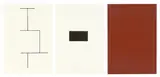 Blinky Palermo, Mappe zur Wandmalerei Hamburger Kunstverein, 1973, 2 Lithografien und 1 Serigrafie, jeweils auf Bütten