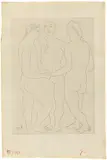 Pablo Picasso, Les trois amis, 1923, Radierung auf Japan