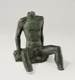 Arno Breker, Torso des sitzenden jungen Mannes, 1928, Bronze mit grüner Patina. Höhe: 22,8 cm (9 in.)
