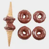David Gilhooly, Ice Cream Cones and Four Donuts