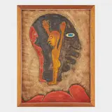Edwin and Mary Scheier, Untitled (Figures Inside Head)