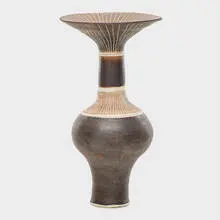 Fine large flaring vase by Lucie Rie, United Kingdom, sold Sep 2019