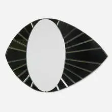Eye wall mirror by Modern, c. 1965, glass, mirrored glass, sold Aug 2024
