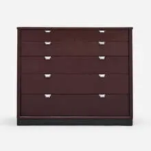 Precedent cabinet by Edward Wormley, c. 1955, painted wood, aluminum, sold Aug 2024