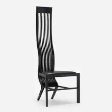 Arata Isozaki, Monroe chair, 1973, lacquered beech, leather