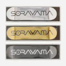 Skateboard decks, set of three by Hajime Sorayama, 2020, transfer-printed plywood, sold Aug 2024