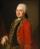 German School, Portrait of a gentleman in military uniform, oil on canvas laid down on board