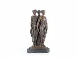 Germain Pilon, late 19th century patinated bronze of the Three Graces, patinated bronze