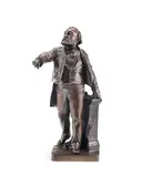 Adrien Étienne Gaudez, patinated bronze figure of the French statesment Léon Gambetta