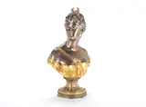 late 19th century French silvered and gilt bronze bust of Diana by Jean-Antoine Houdon, gilt bronze, sold Oct 2016