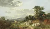 Ra George Vicat Cole, Watching the herd, oil on canvas