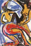 Helmut Middendorf, Witches, 1982, Gouache und schwarze Kreide auf Papier