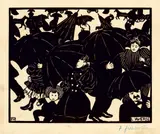 L’Averse by Félix Vallotton, 1894, Holzschnitt auf Bütten, sold Jun 2010