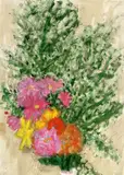 Astern by Max Peiffer Watenphul, 1969, Öl, Aquarell, Tempera und Bleistift auf Karton, sold Dec 2007