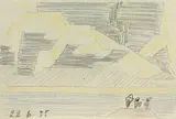 Lyonel Feininger, Ohne Titel, 1935, Farbstifte auf Bütten