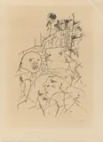 George Grosz, Strassenszene, 1919, Lithografie auf Papier