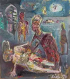 Werner Liebmann, Kleiner Mord, 1991, Öl auf Leinwand
