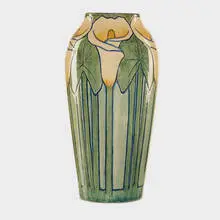 Harriet Joor for Newcomb College Pottery, Exceptional large early vase