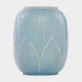 Grueby Faience Company, Rare pale blue vase