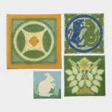 Grueby Faience Company, Four cuerda seca tiles
