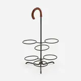 Jacques Adnet, Umbrella stand, c. 1965, leather, enameled iron
