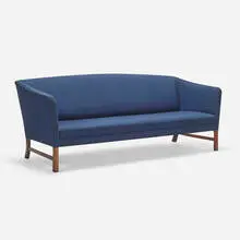 Sofa by Ole Wanscher, 1960, mahogany, wool upholstery, sold Aug 2024