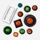 Erik Höglund, Collection of eleven dishes, c. 1960, molded glass