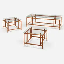 Henning Nørgaard, Tables, set of three, c. 1965, teak, glass