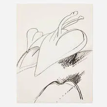 Untitled by Richard Hunt, c. 1972, lithograph, sold Aug 2024