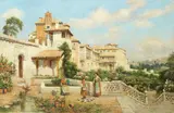 Arthur Trevor Haddon, View of a villa in Toledo, Spain, oil on canvas