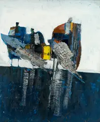 Peter Oliver, 'Vivares, Camaret', oil on board
