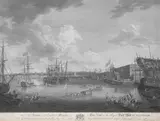 Richard Paton, Dockyard at Deptford, Engraving, 1775, engraved by W. Woollett