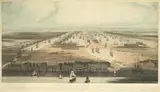 William Daniell Ra, The East India Docks and the New Docks and Warehouses on the Isle of Dogs, A pair of aquatints in colour, 1908, on wove paper