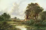 Joseph Thors, View near Leamington, oil on canvas