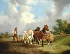 The plough team by William Joseph Shayer, oil on canvas, sold Oct 2016